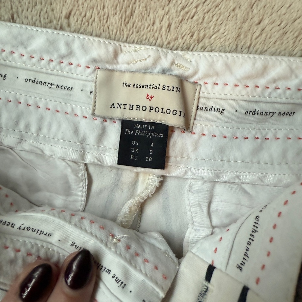 Anthropologie The Essential Striped Slim Trousers - Picture 5 of 7